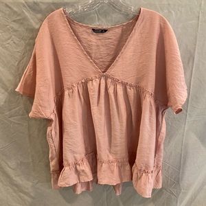 Light pink 2XL babydoll tee